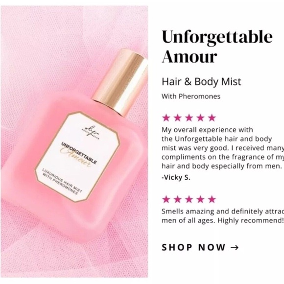 Booty Parlor Unforgettable Amour Hair and Body Mist with Pheromones - Picture 2 of 3